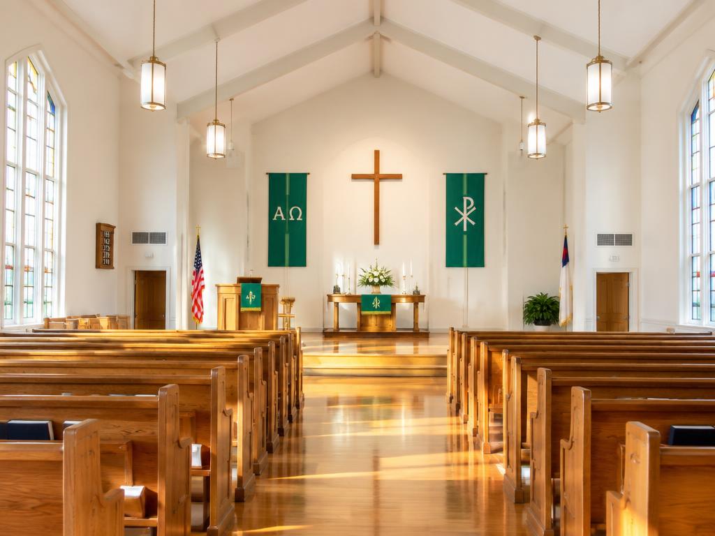Clean church sanctuary interior