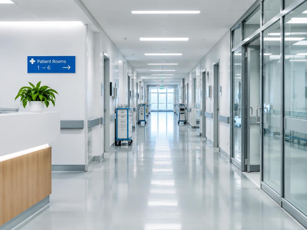 Clean medical facility corridor